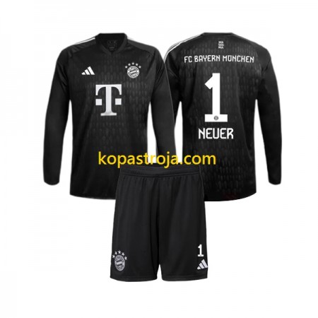 Billiga Fotbollströjor FC Bayern München Manuel Neuer 1 Målvakt Barn Hemma tröja 2023/24 Långärmad